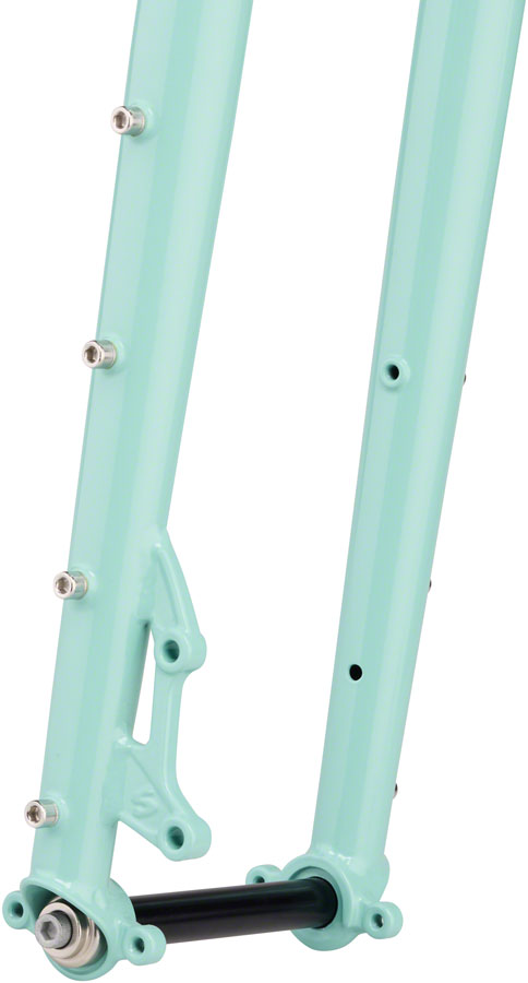 Load image into Gallery viewer, Surly Dinner Fork - 29" 15x110mm Thru-Axle 1-1/8" Straight Steerer 485mm Axle To Crown Steel Blue Oyster Coat
