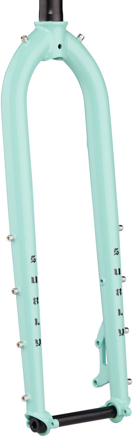 Load image into Gallery viewer, Surly Dinner Fork - 29" 15x110mm Thru-Axle 1-1/8" Straight Steerer 485mm Axle To Crown Steel Blue Oyster Coat