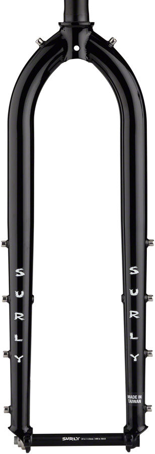 Load image into Gallery viewer, Surly Dinner Fork - 29" 15x110mm Thru-Axle 1-1/8" Straight Steerer 485mm Axle to Crown Steel BLK
