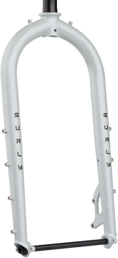 Load image into Gallery viewer, Surly Moonlander Fork - 24" Steel 12 x 197mm 1-1/8" Straight Steerer Lunar Dust Gray