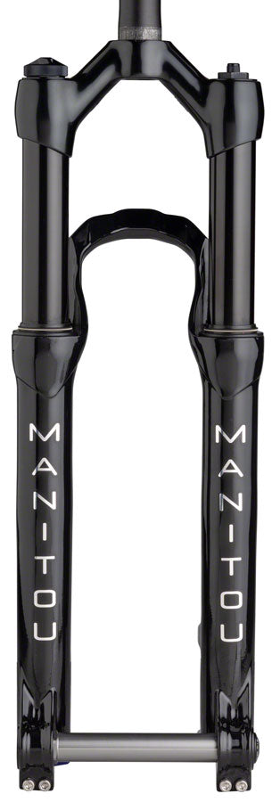 Load image into Gallery viewer, Manitou Circus Expert Suspension Fork - 26" 130 mm 20 x 110 mm 41 mm Offset Gloss BLK Straight Steerer