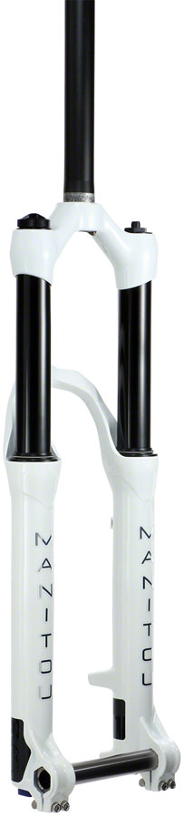 Load image into Gallery viewer, Manitou Circus Expert Suspension Fork - 26" 100 mm 20 x 110 mm 41 mm Offset Gloss White Straight Steerer