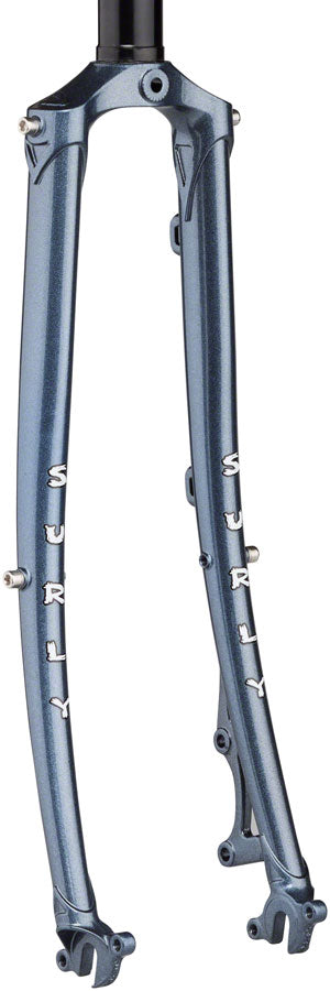 Load image into Gallery viewer, Surly Straggler Fork - 700c QRx100mm 1-1/8" Straight Steerer 400mm Axle To Crown Steel Cold Steel Blue