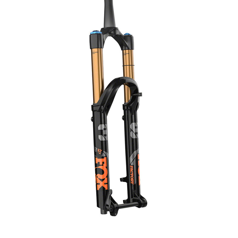 Load image into Gallery viewer, FOX 38 E-Optimized Factory Suspension Fork - 27.5" 170 mm 15QR x 110 mm 44 mm Offset Shiny BLK Grip 2