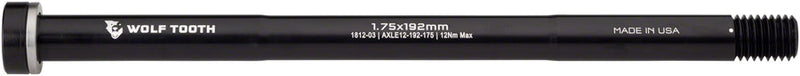 Load image into Gallery viewer, Wolf Tooth Rear Thru Axle - M12 1.75 x 192mm Black