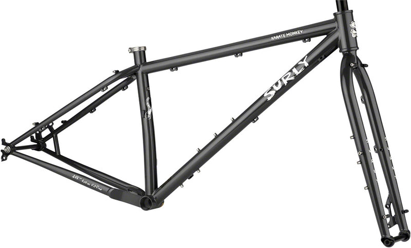 Load image into Gallery viewer, Surly Karate Monkey Frameset - 27.5" Steel Hi-Viz Black X-Small