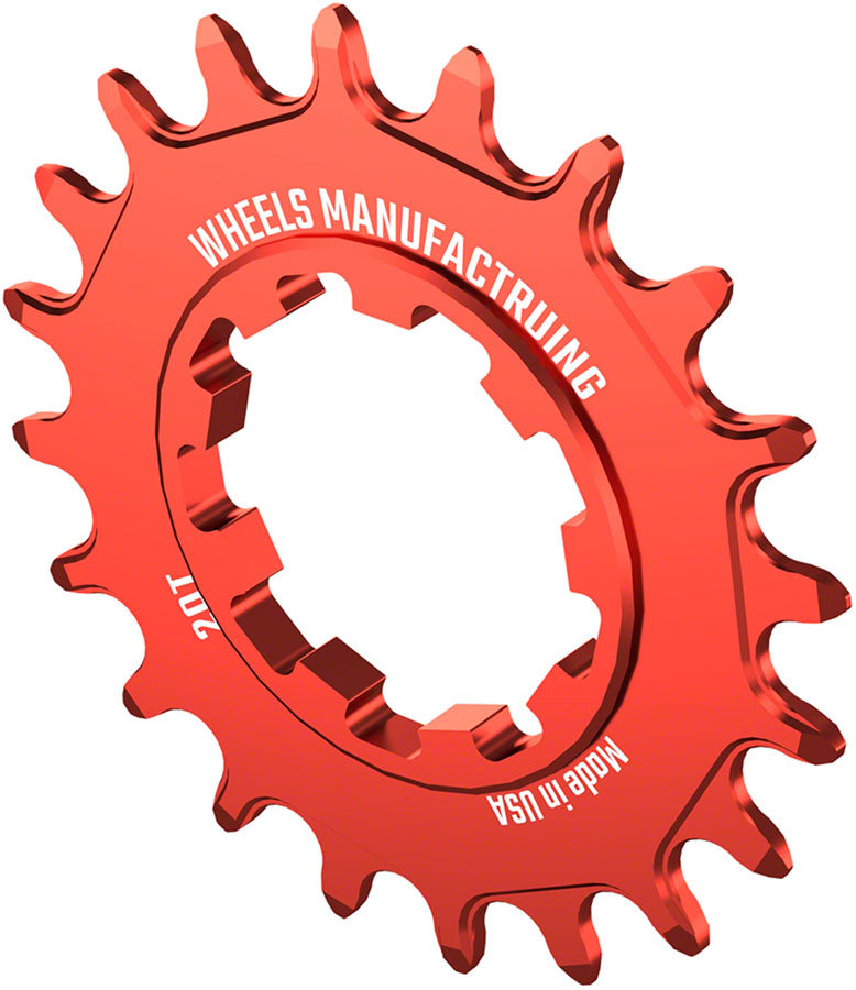 Load image into Gallery viewer, Wheels Manufacturing SOLO-SPEED Cog - 20t Fits SOLO-SPLINE SOLO-XD kits Red