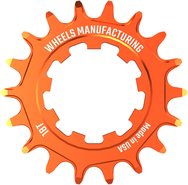 Load image into Gallery viewer, Wheels Manufacturing SOLO-SPEED Cog - 18t Fits SOLO-SPLINE SOLO-XD kits Orange