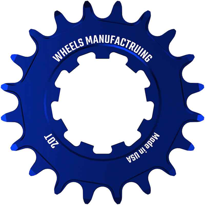 Load image into Gallery viewer, Wheels Manufacturing SOLO-SPEED Cog - 20t Fits SOLO-SPLINE SOLO-XD kits Blue