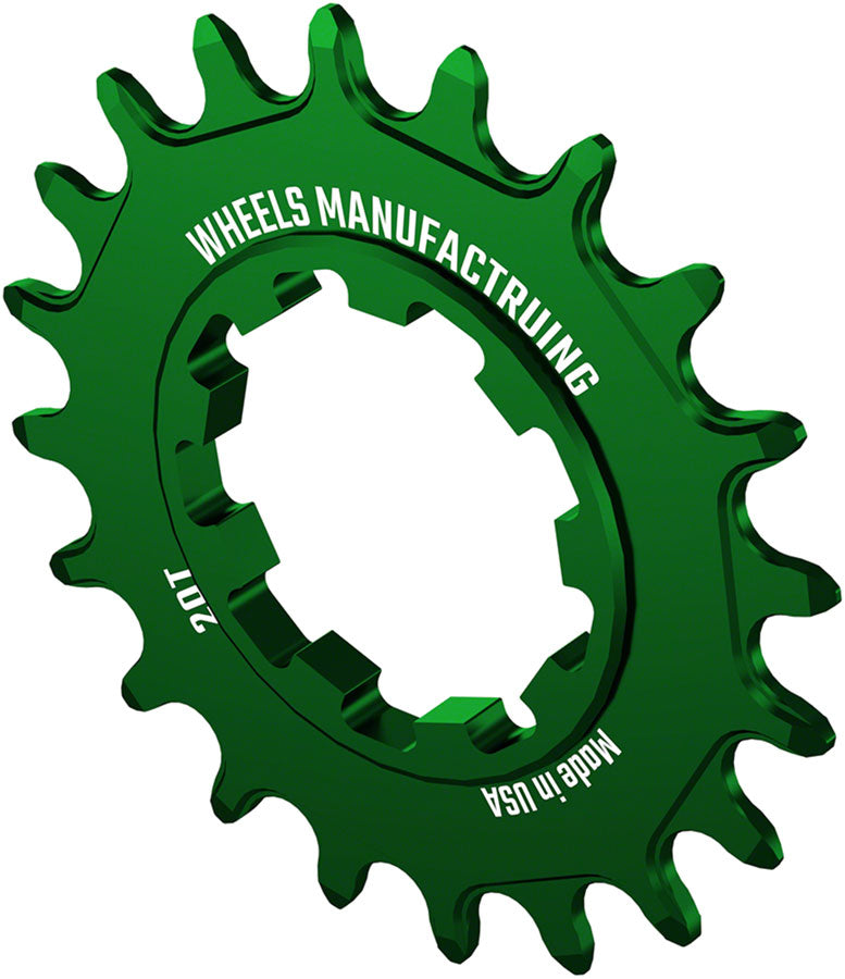 Load image into Gallery viewer, Wheels Manufacturing SOLO-SPEED Cog - 20t Fits SOLO-SPLINE SOLO-XD kits Green