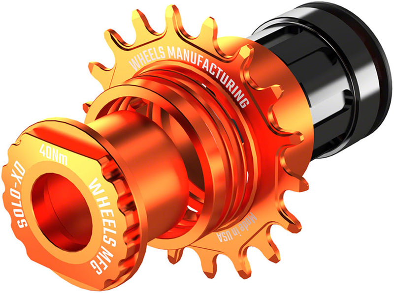 Load image into Gallery viewer, Wheels Manufacturing SOLO-XD XD/XDR Single Speed Conversion Kit - 18t For SRAM XD/XDR Freehub Orange