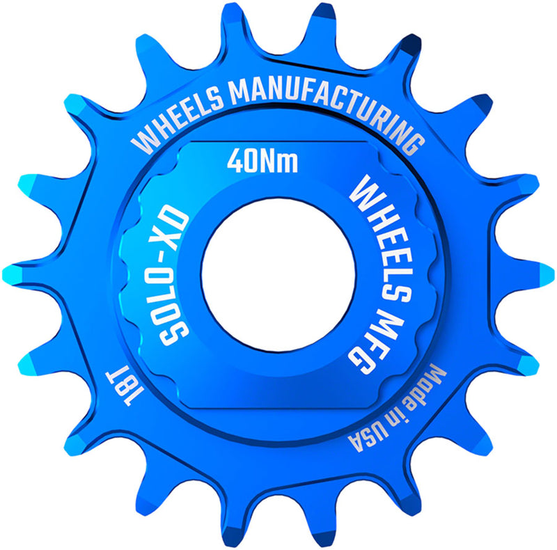 Load image into Gallery viewer, Wheels Manufacturing SOLO-XD XD/XDR Single Speed Conversion Kit - 18t For SRAM XD/XDR Freeubs Blue