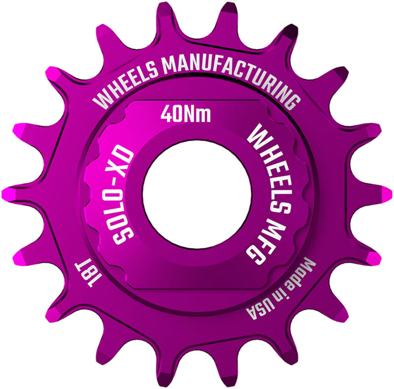 Load image into Gallery viewer, Wheels Manufacturing SOLO-XD XD/XDR Single Speed Conversion Kit - 18t For SRAM XD/XDR Freeubs Purple