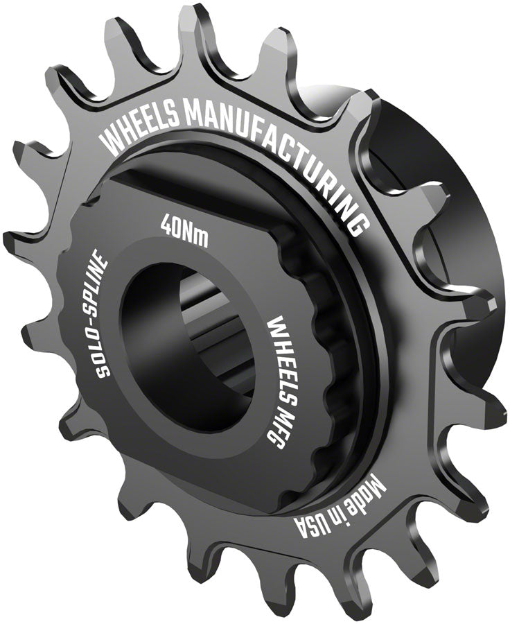 Load image into Gallery viewer, Wheels Manufacturing SOLO-SPLINE Micro Spline Single Speed Conversion Kit - 18t For Shimano Micro Spline Hub Bodies BLK