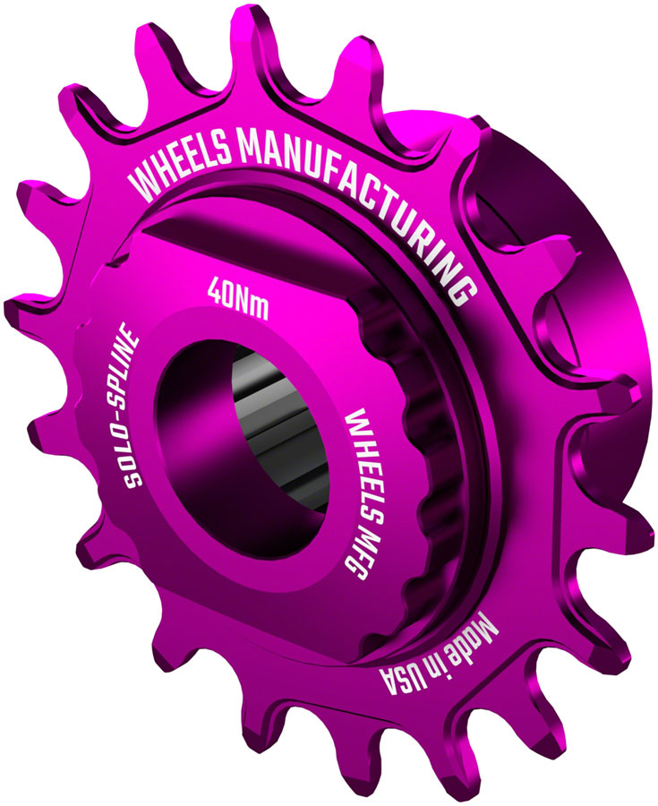 Load image into Gallery viewer, Wheels Manufacturing SOLO-SPLINE Micro Spline Single Speed Conversion Kit - 18t For Shimano Micro Spline Hub Bodies Purple