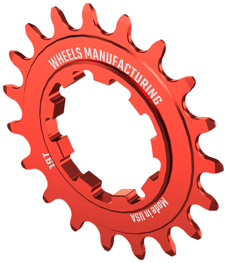 Load image into Gallery viewer, Wheels Manufacturing SOLO-SPEED Cog - 19t Fits SOLO-SPLINE SOLO-XD kits Red