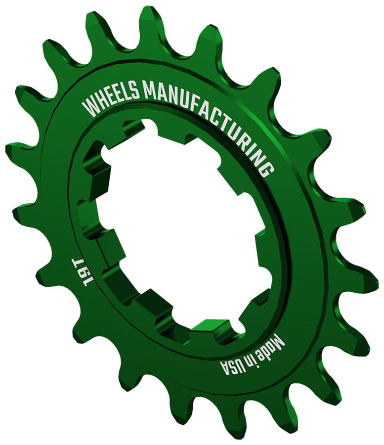 Load image into Gallery viewer, Wheels Manufacturing SOLO-SPEED Cog - 19t Fits SOLO-SPLINE SOLO-XD kits Green