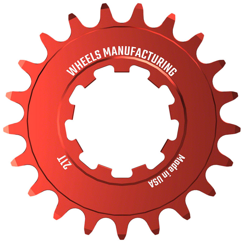 Load image into Gallery viewer, Wheels Manufacturing SOLO-SPEED Cog - 21t Fits SOLO-SPLINE SOLO-XD kits Red