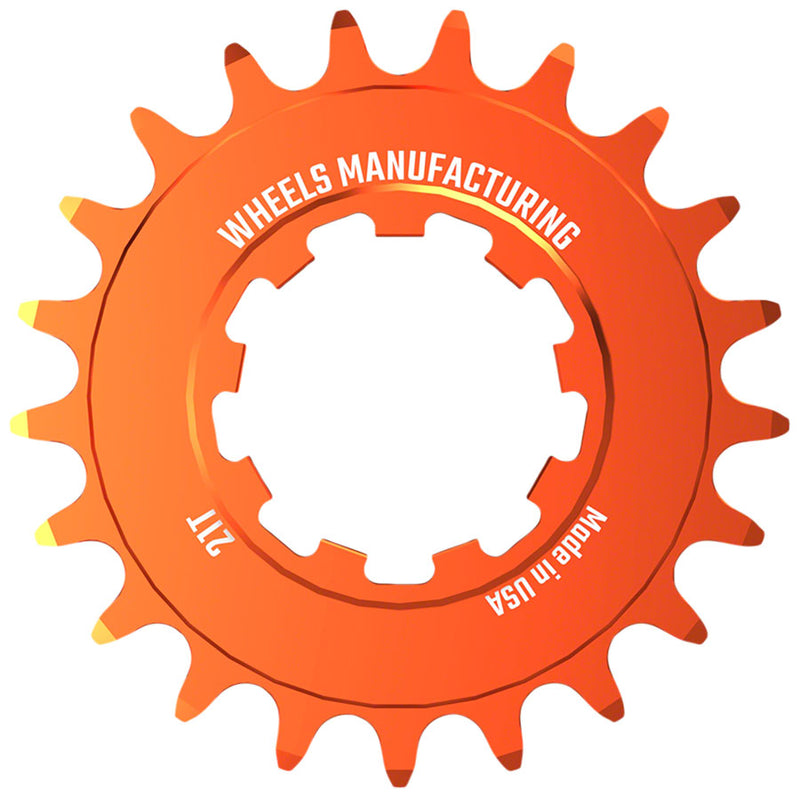 Load image into Gallery viewer, Wheels Manufacturing SOLO-SPEED Cog - 21t Fits SOLO-SPLINE SOLO-XD kits Orange