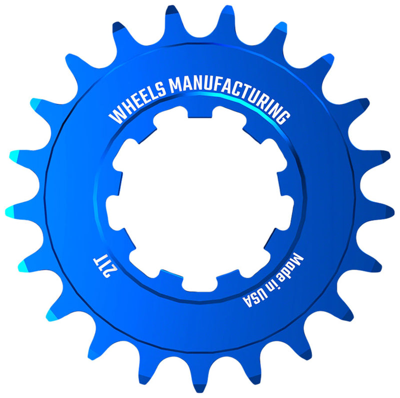 Load image into Gallery viewer, Wheels Manufacturing SOLO-SPEED Cog - 21t Fits SOLO-SPLINE SOLO-XD kits Blue