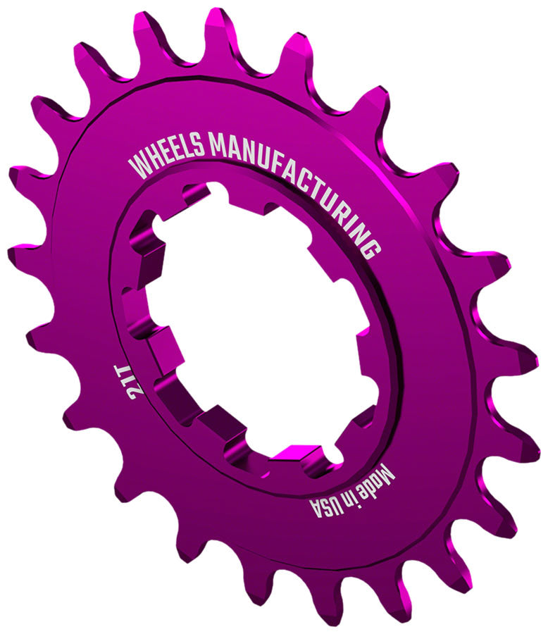 Load image into Gallery viewer, Wheels Manufacturing SOLO-SPEED Cog - 21t Fits SOLO-SPLINE SOLO-XD kits Purple