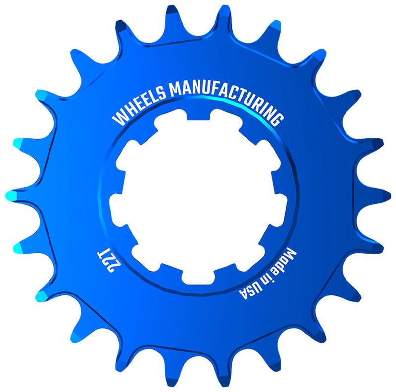 Load image into Gallery viewer, Wheels Manufacturing SOLO-SPEED Cog - 22t Fits SOLO-SPLINE SOLO-XD kits Blue