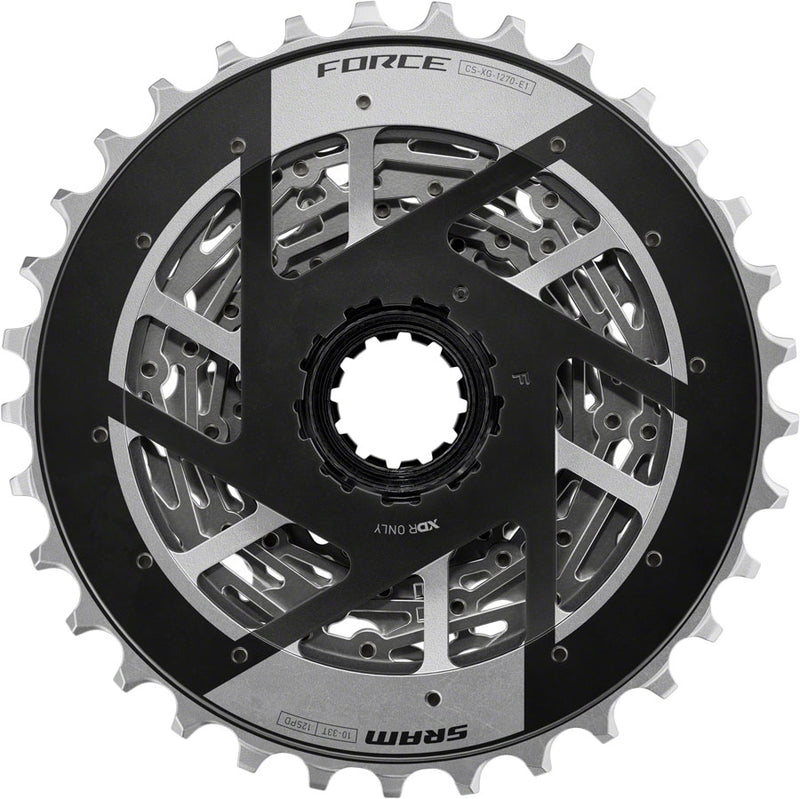 Load image into Gallery viewer, SRAM Force XG-1270 Cassette - 12-Speed 10-33t Silver For XDR Driver Body E1