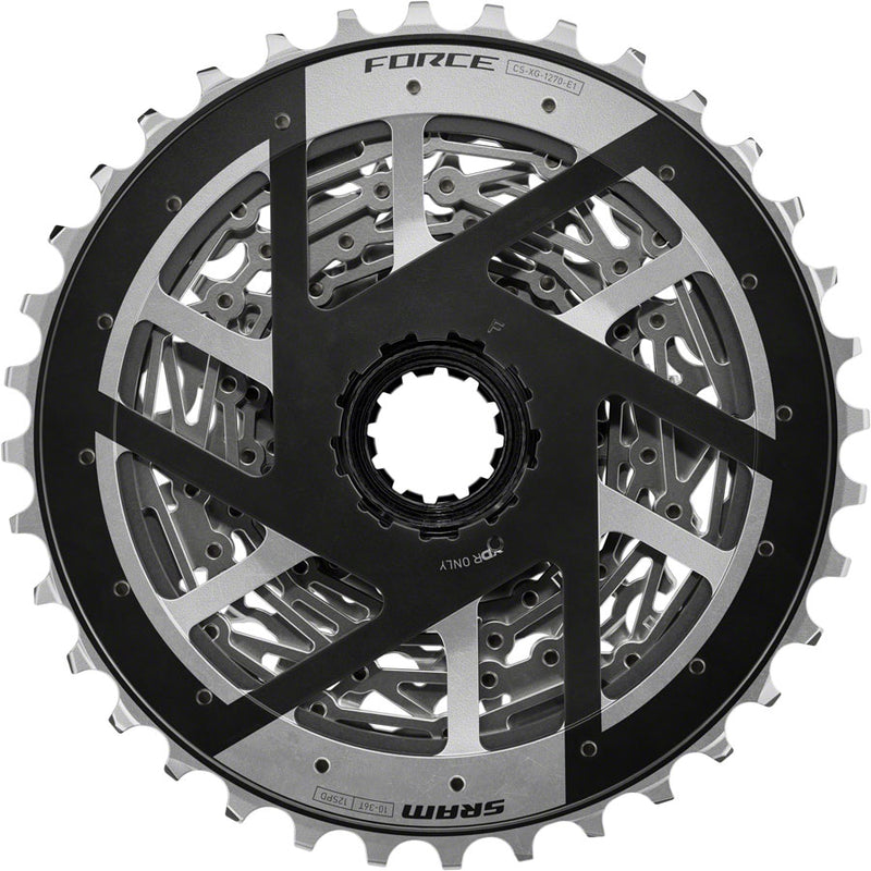 Load image into Gallery viewer, SRAM Force XG-1270 Cassette - 12-Speed 10-36t Silver For XDR Driver Body E1