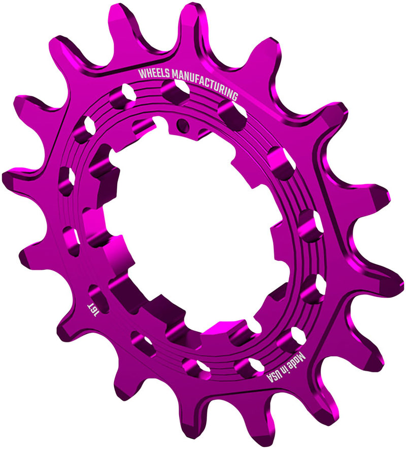 Load image into Gallery viewer, Wheels Manufacturing SOLO HG Cog - 16t Fits SOLO-HG Kits Purple