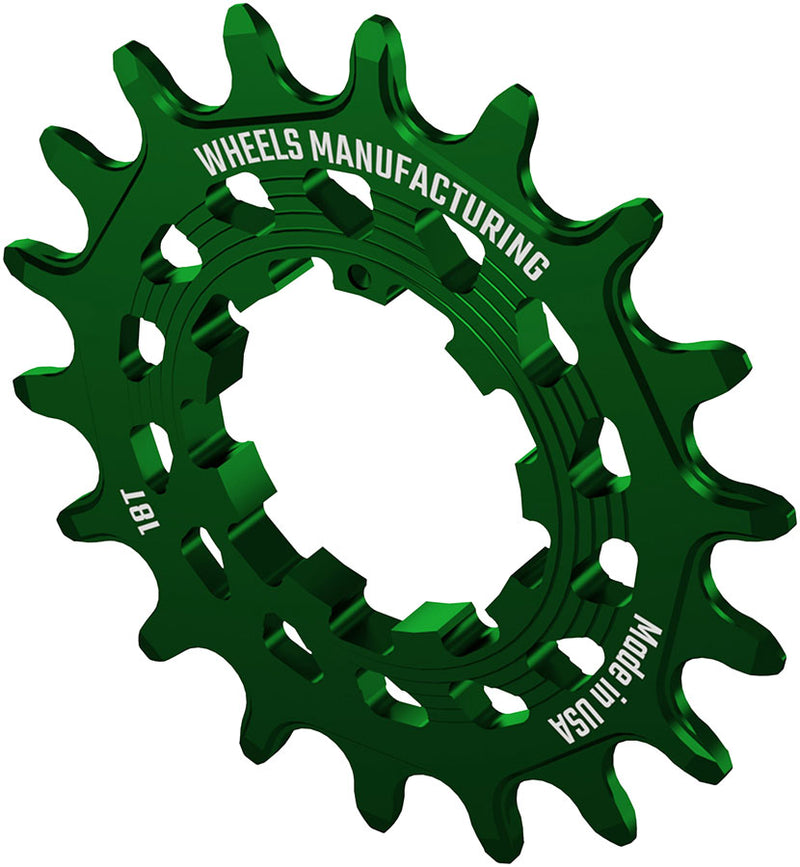 Load image into Gallery viewer, Wheels Manufacturing SOLO HG Cog - 18t Fits SOLO-HG Kits Green