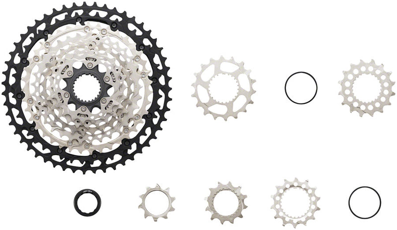 Load image into Gallery viewer, Shimano XT CS-M8100 Cassette - 12-Speed 10-45t Silver/Black Micro Spline