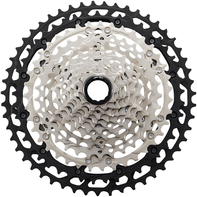 Load image into Gallery viewer, Shimano XT CS-M8100 Cassette - 12-Speed 10-45t Silver/Black Micro Spline