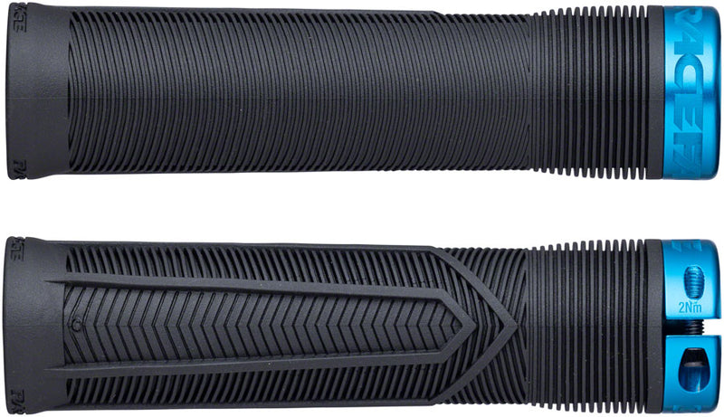 Load image into Gallery viewer, RaceFace Chester Grips - Lock-On Black/Turquoise 31mm