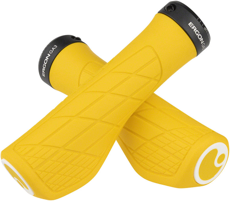 Load image into Gallery viewer, Ergon GA3 Grips - Yellow Mellow Lock-On Small