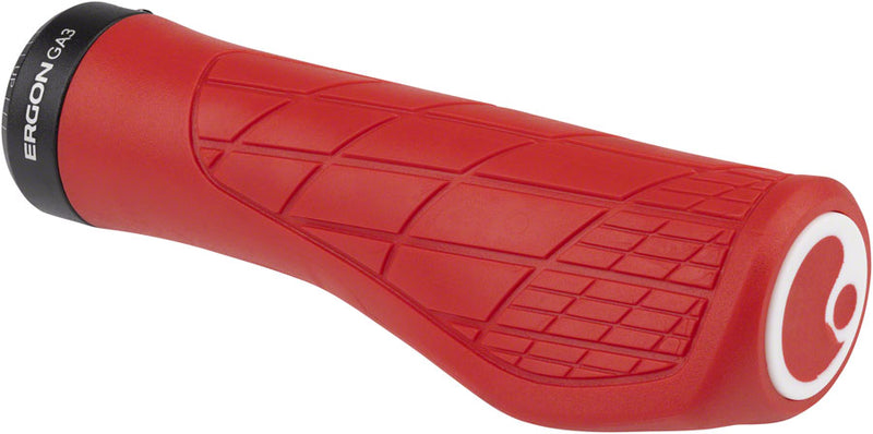 Load image into Gallery viewer, Ergon GA3 Grips - Risky Red Lock-On Large