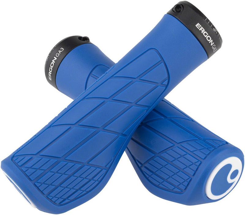 Load image into Gallery viewer, Ergon GA3 Grips - Midsummer Blue Lock-On Large