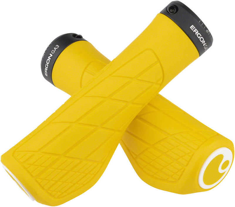 Load image into Gallery viewer, Ergon GA3 Grips - Yellow Mellow Lock-On Large