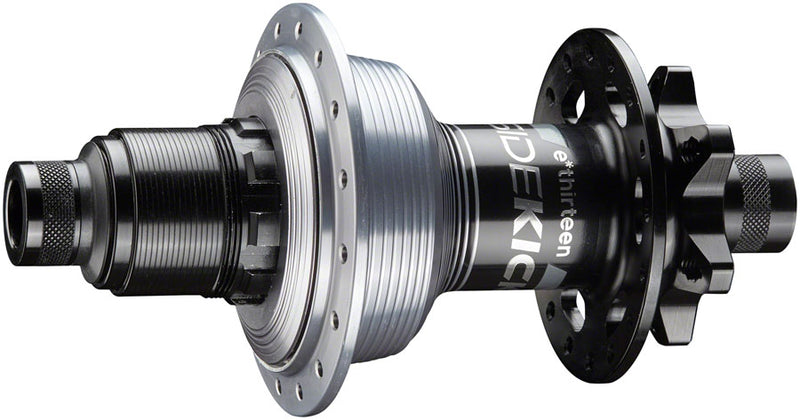 Load image into Gallery viewer, e*thirteen Sidekick Rear Hub - 12 x 148mm 6-Bolt XD BLK/Sterling Silver 28H
