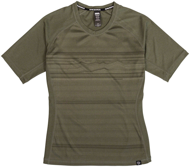 Load image into Gallery viewer, RaceFace Nimby Short Sleeve Jersey - Olive Women's Small