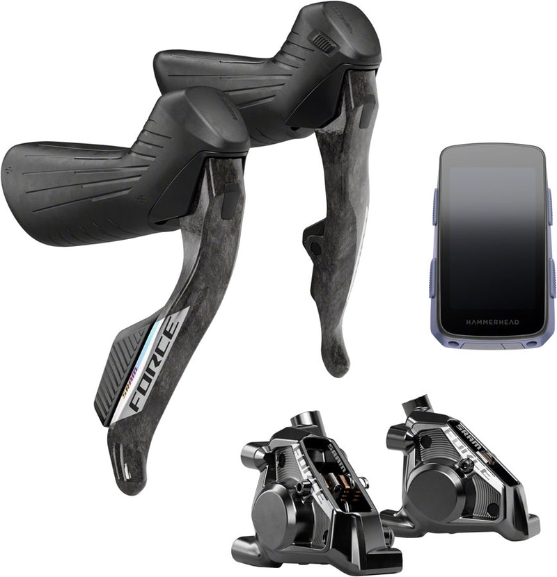 Load image into Gallery viewer, SRAM Force eTap AXS Upgrade Kit - Right Left HRD Shift/Brake Levers Flat Mount Calipers Hammerhead Karoo Force Color Edition E1
