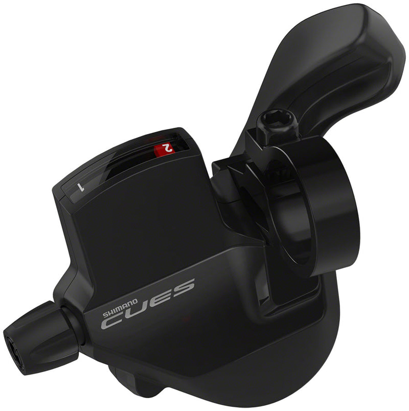 Load image into Gallery viewer, Shimano CUES SL-U6000-L Shifter - Left 2-Speed Rapidfire Plus Mono Optical Gear Display BLK