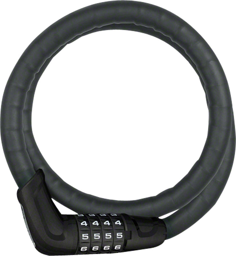 Load image into Gallery viewer, ABUS Tresorflex 6615 Combination Coiled Cable Lock 120cm x 15mm With Mount BLK