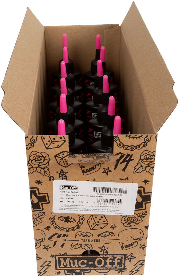 Load image into Gallery viewer, Muc-Off All Weather Lube - 120ml Drip POP Box of 12