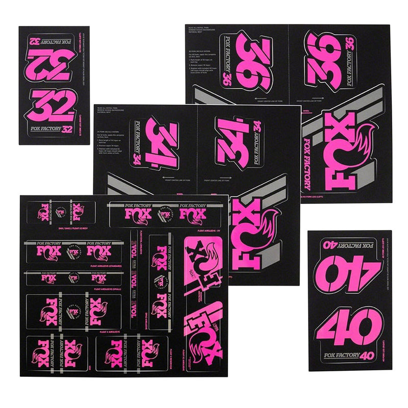 Load image into Gallery viewer, FOX Heritage Decal Kit for Forks and Shocks Pink