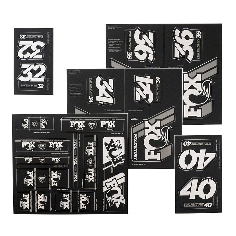 Load image into Gallery viewer, FOX Heritage Decal Kit for Forks and Shocks Silver
