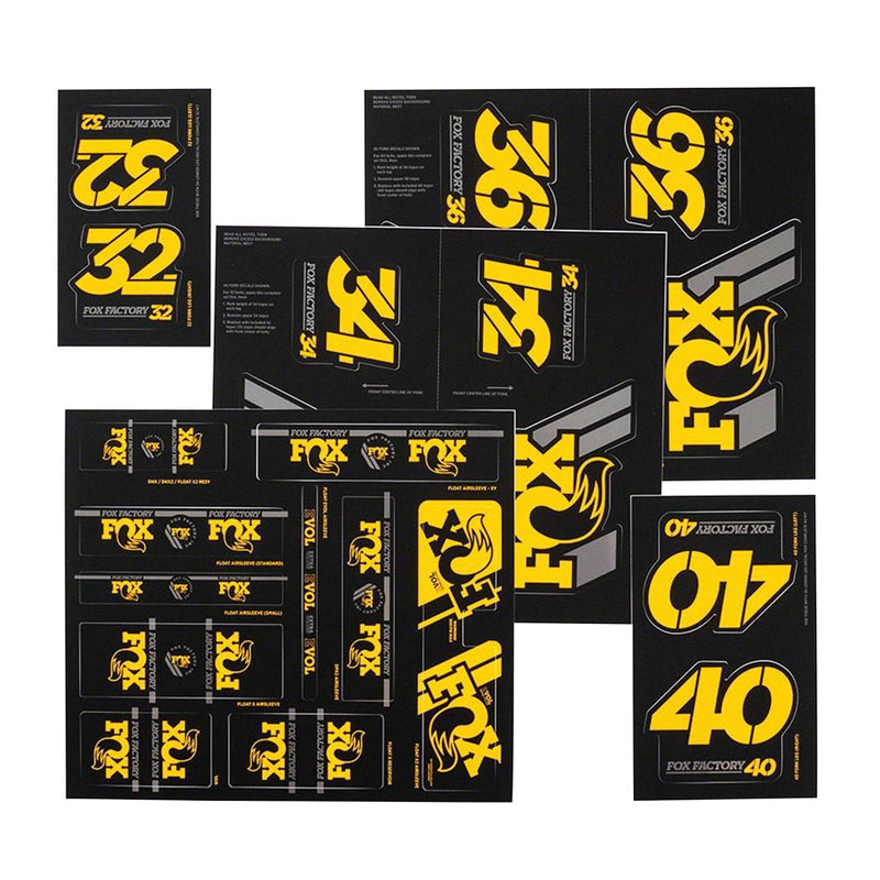 Load image into Gallery viewer, FOX Heritage Decal Kit for Forks and Shocks Yellow