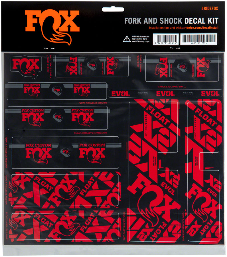 Load image into Gallery viewer, FOX Fork and Shock Decal Kit - Red