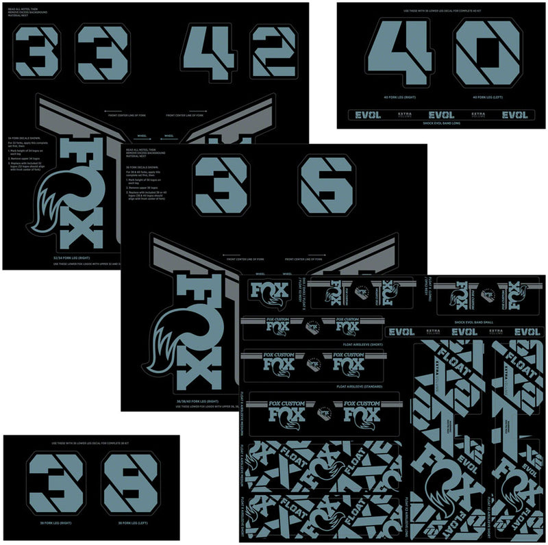 Load image into Gallery viewer, FOX Fork and Shock Decal Kit - Storm Blue