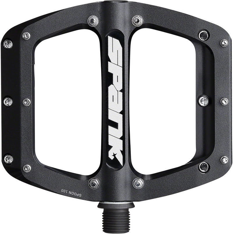 Load image into Gallery viewer, Spank Spoon 110 Pedals - Platform Aluminum 9/16" 110mm Wide Black