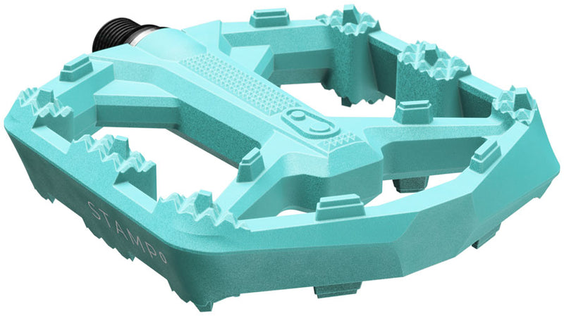 Load image into Gallery viewer, Crankbrothers Stamp 0 Pedals - Platform Composite 9/16" Turquoise Small
